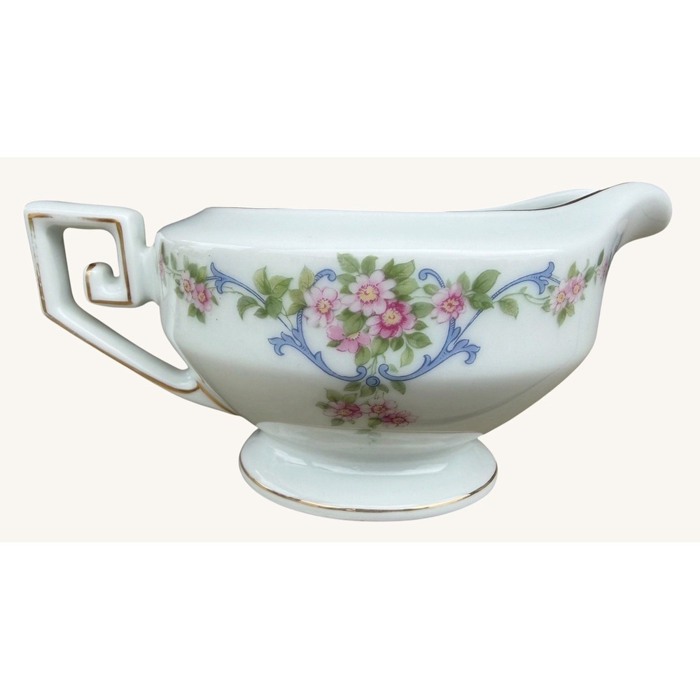Vintage PT Bavaria Tirschenreuth The Eton 4251 Creamer Pitcher Gold Trim 1920s